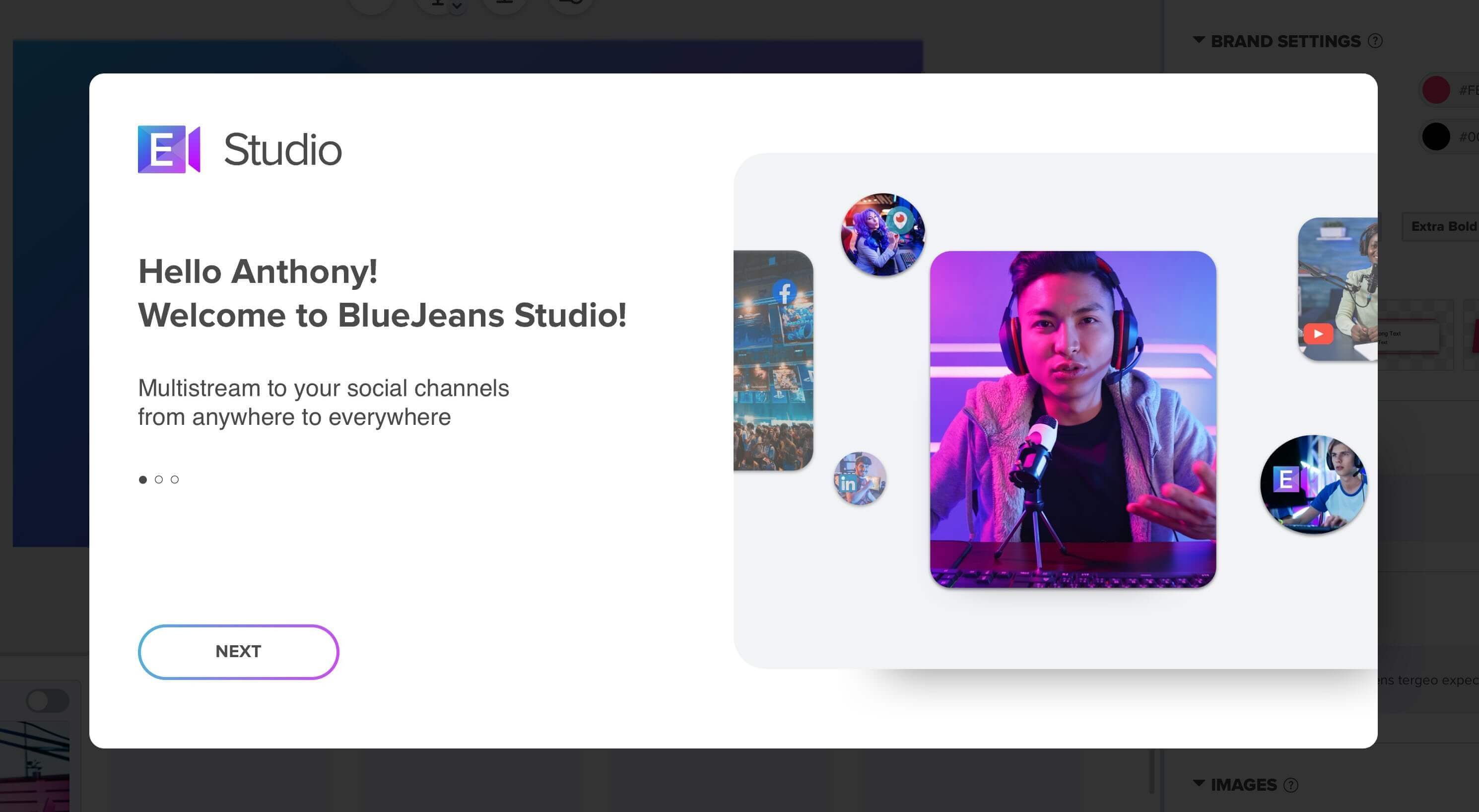 Live Streaming Events - BlueJeans Studio