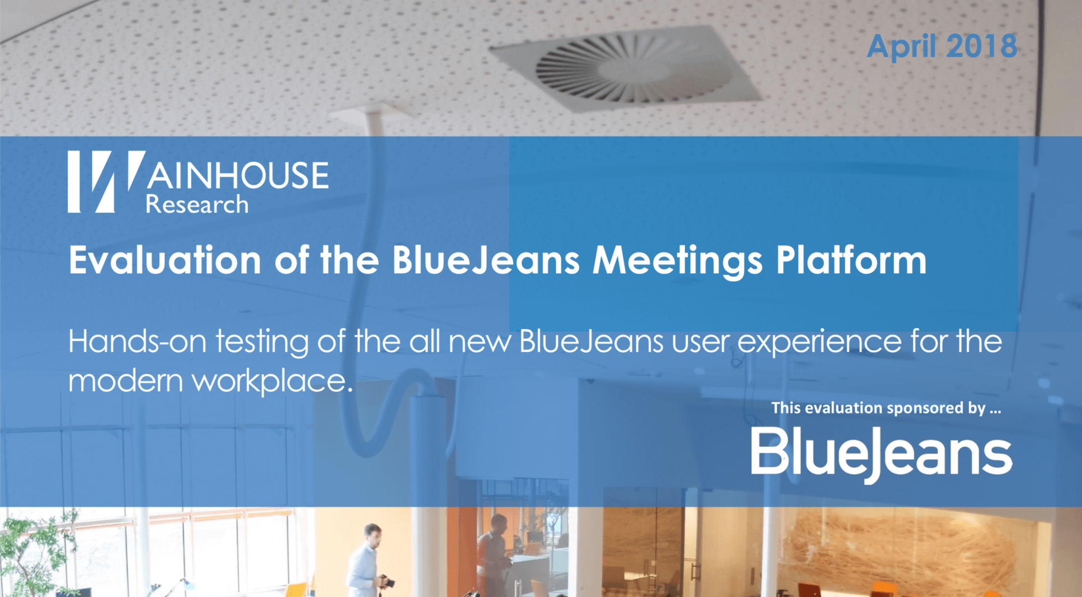 Wainhouse Evaluation of BlueJeans Meetings Cover